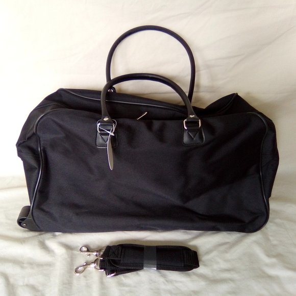 GNBI 3-Piece Luggage Set (Rolling Duffel, Tote Bag and Toiletry Bag), Black - Picture 2 of 11